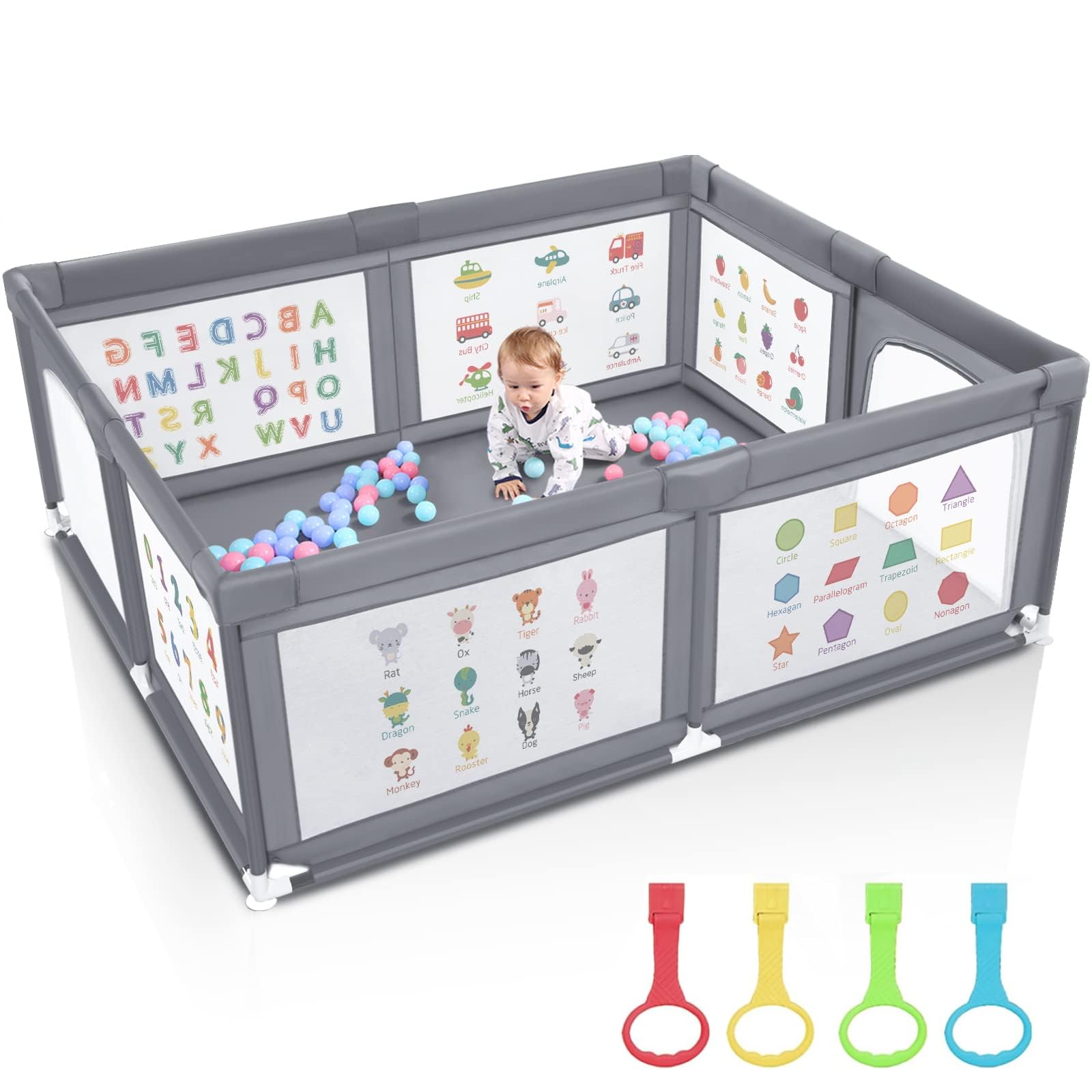 Extra Large Baby Playpen with Safety Mat