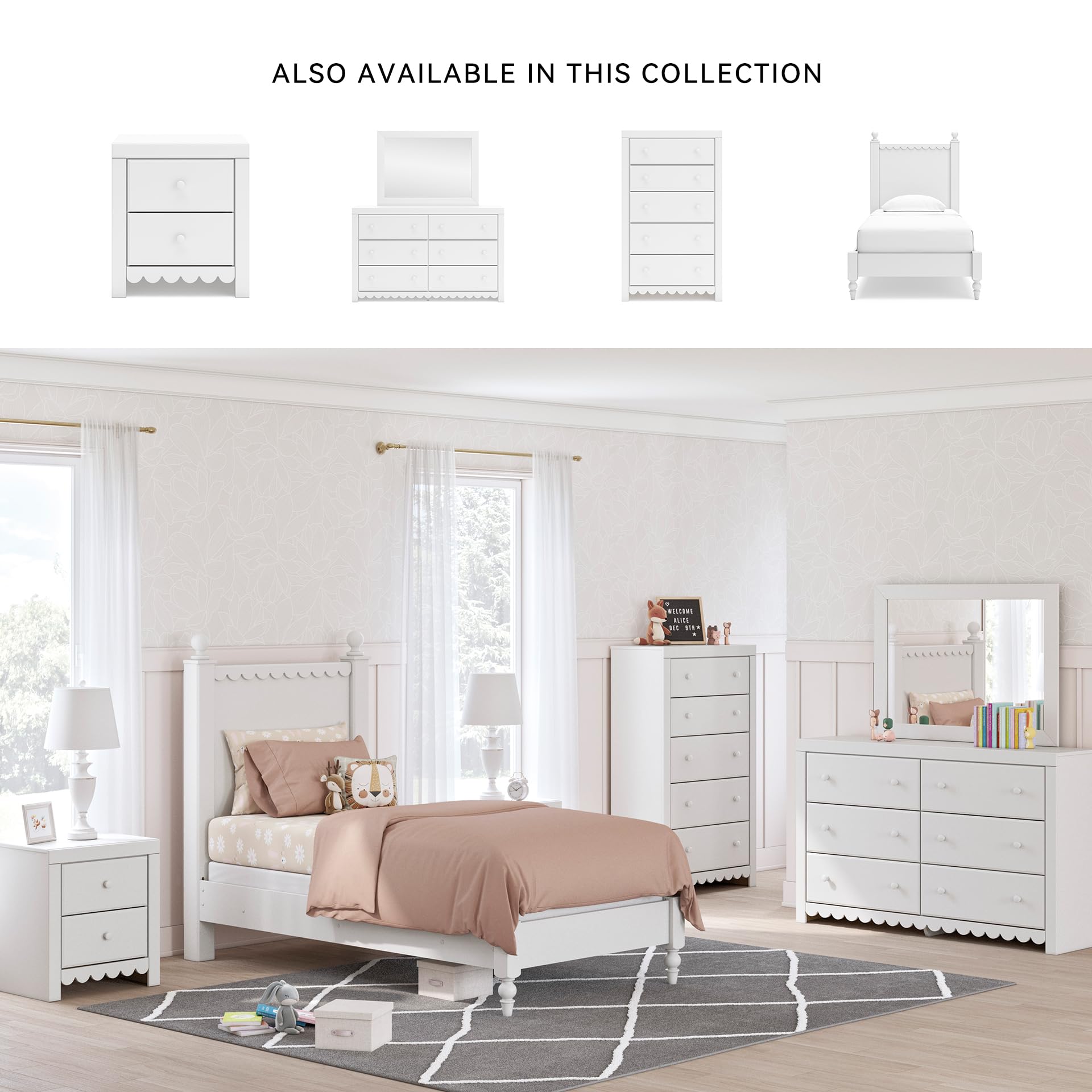 Coastal 6-Drawer Dresser with Scalloped Detailing