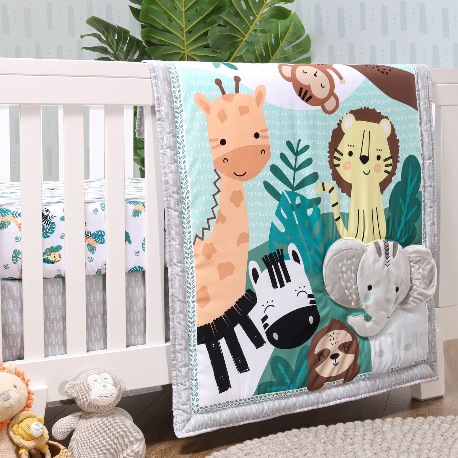 Safari Adventures Baby Crib Bedding Set - 3 Piece