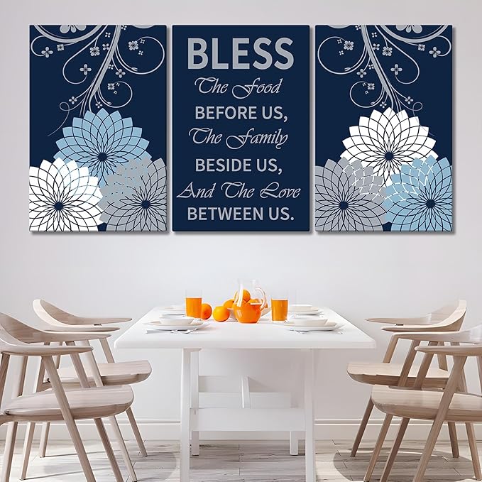 Before Us Canvas Painting Set of 3 - Unframed Kitchen Wall Pints
