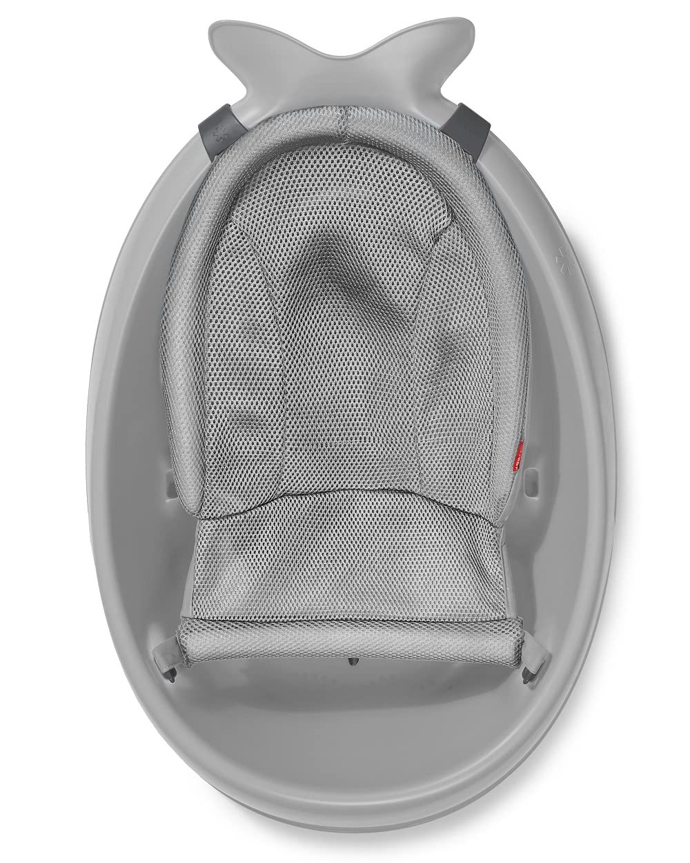 Infant Bath Tub 3-Stage Grow With Baby Smart Sling MOBY Bathtub Grey Age 0+