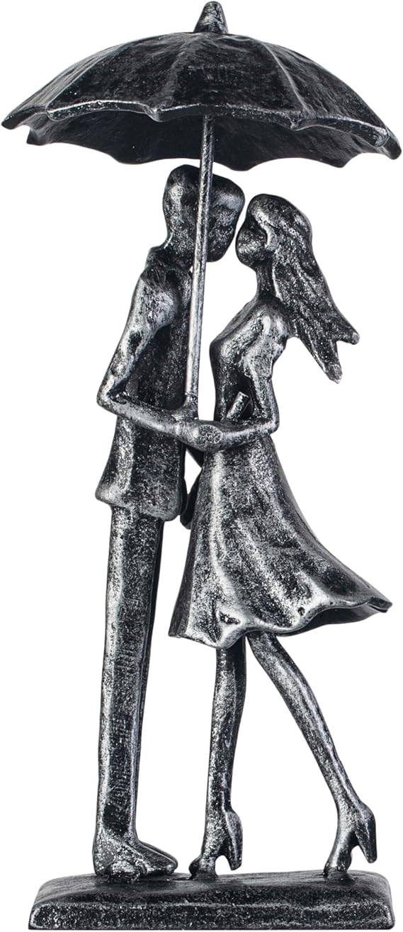 Anniversary Iron Sculpture Gift – Romantic Couple Statue
