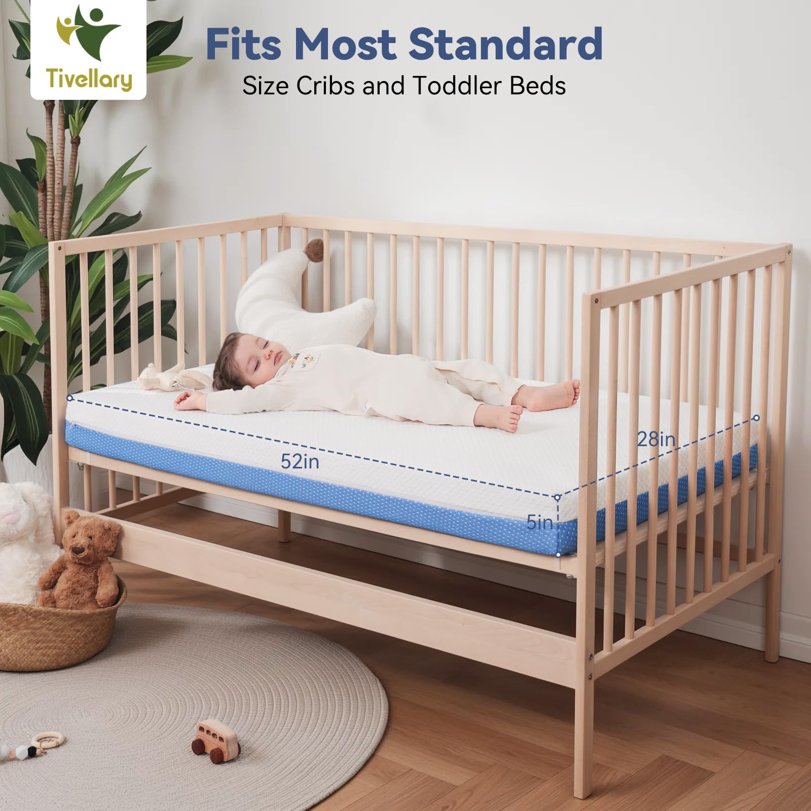 Dual-Sided Crib Mattress with Gel Memory Foam