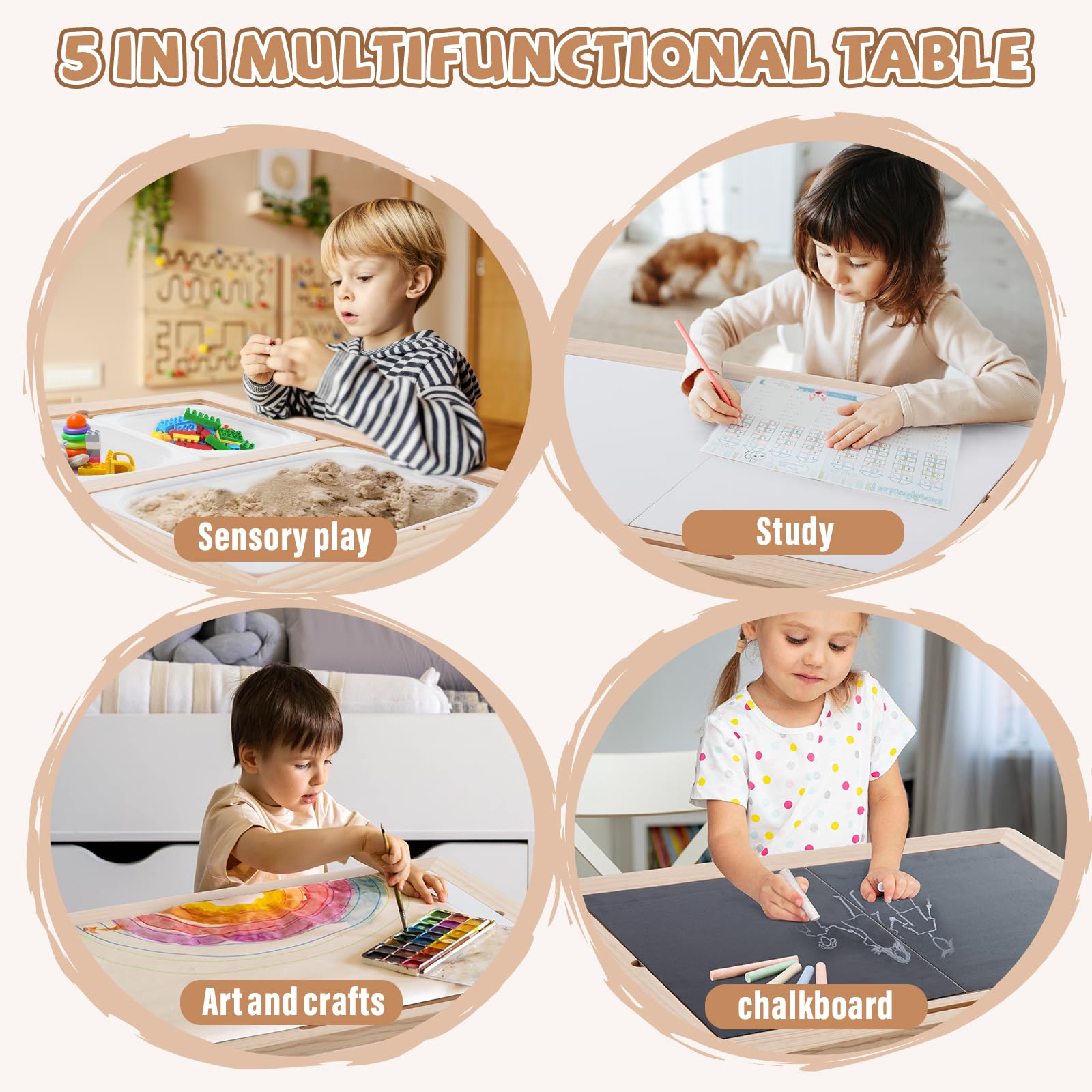 Sensory Table for Toddlers with Storage Bins