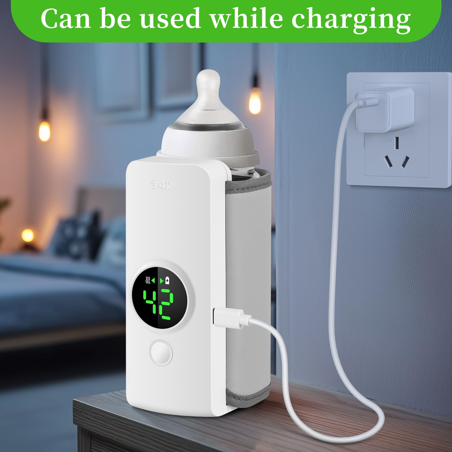 Portable Bottle Warmer for Travel, Fast Warming Comfortable Baby