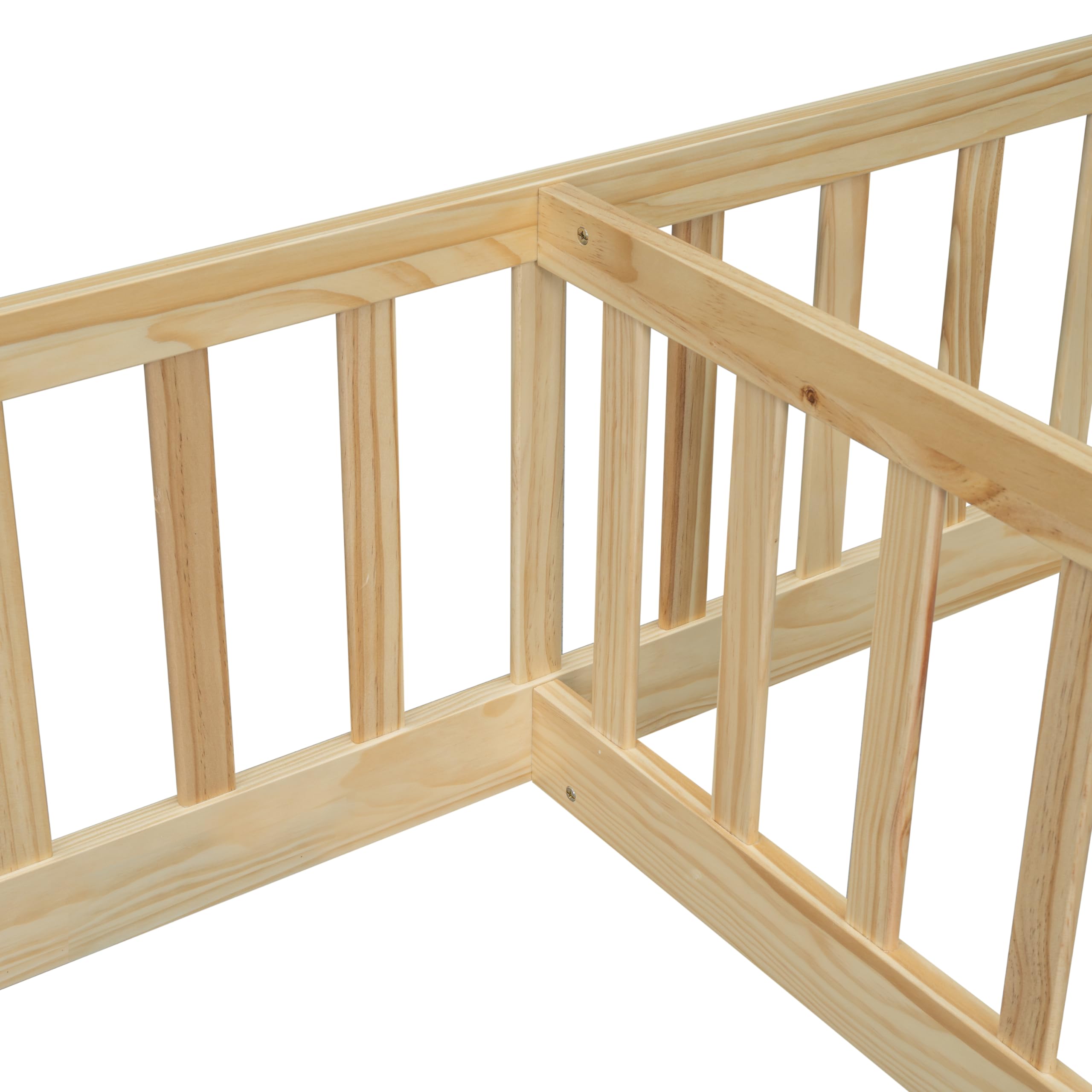 Double Floor Bed for Twins with Guardrails