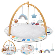 Baby Play Mat,Baby Play Gym,Tummy Time Mat,Natural Organic Bamboo
