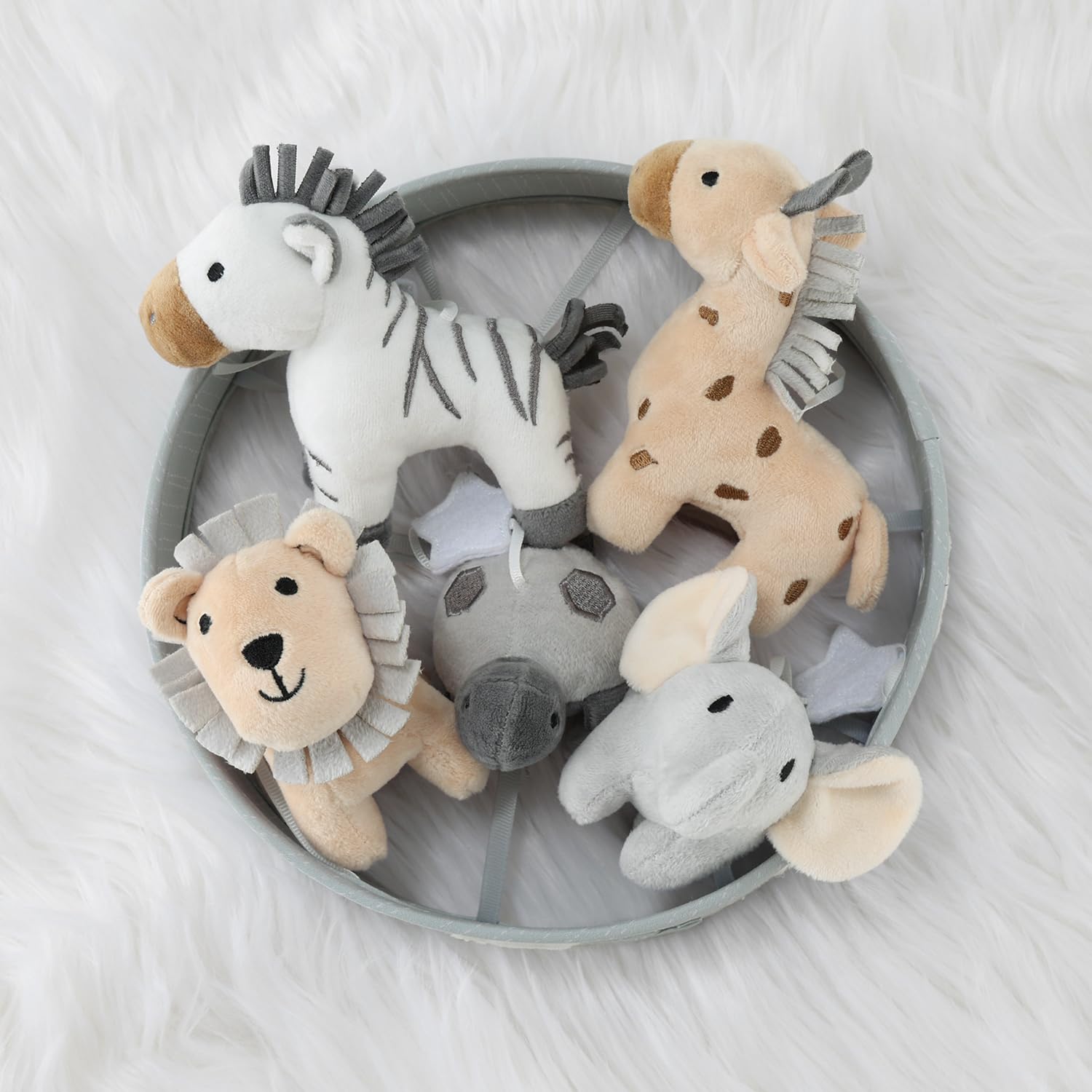 Crib Mobile for Boys or Girls - Grey Musical Baby Crib Mobile