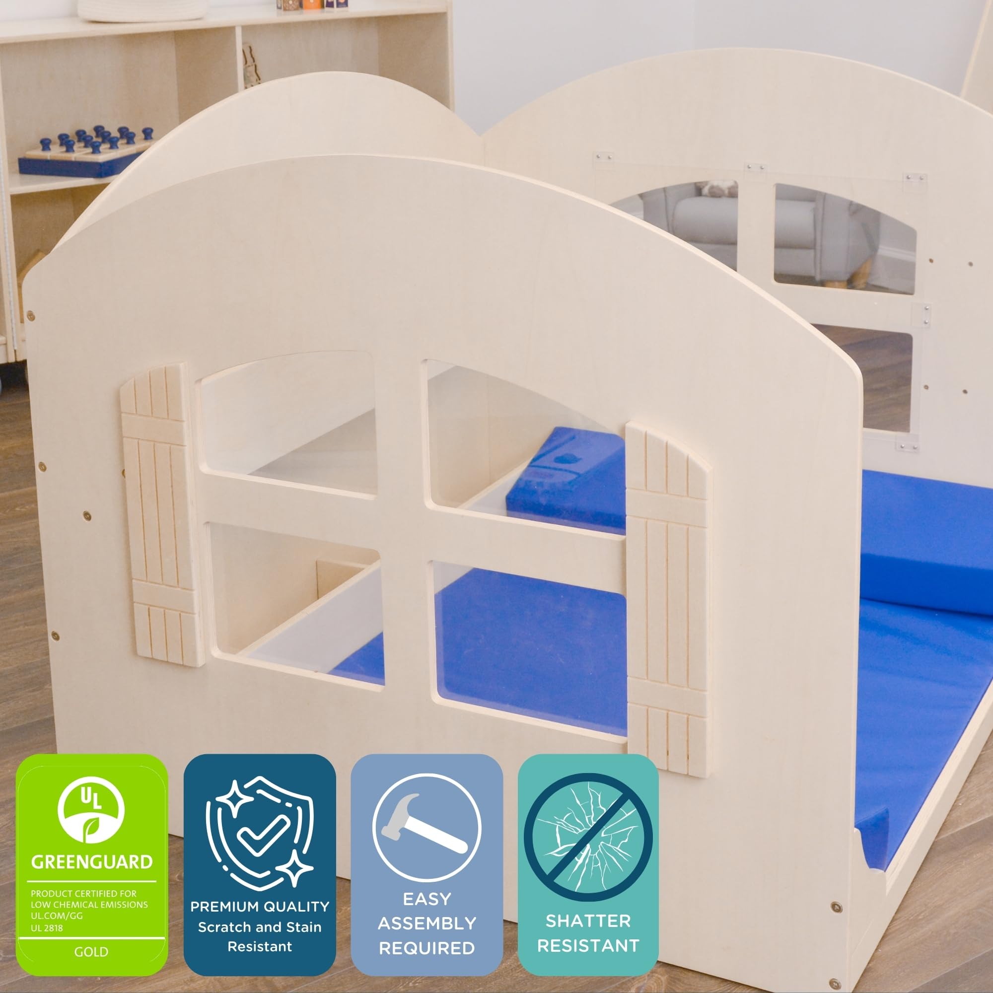 Reading Nook for Kids with Floor Mat and Backrests