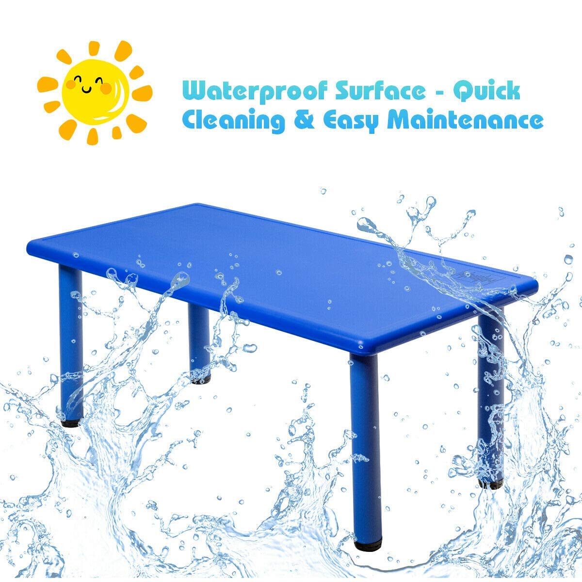 Rectangular Kids Activity Table for Reading Drawing Dining