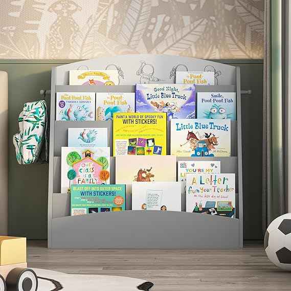Kids Bookshelf,Toddler Book Display Shelves, Montessori Bookshelf