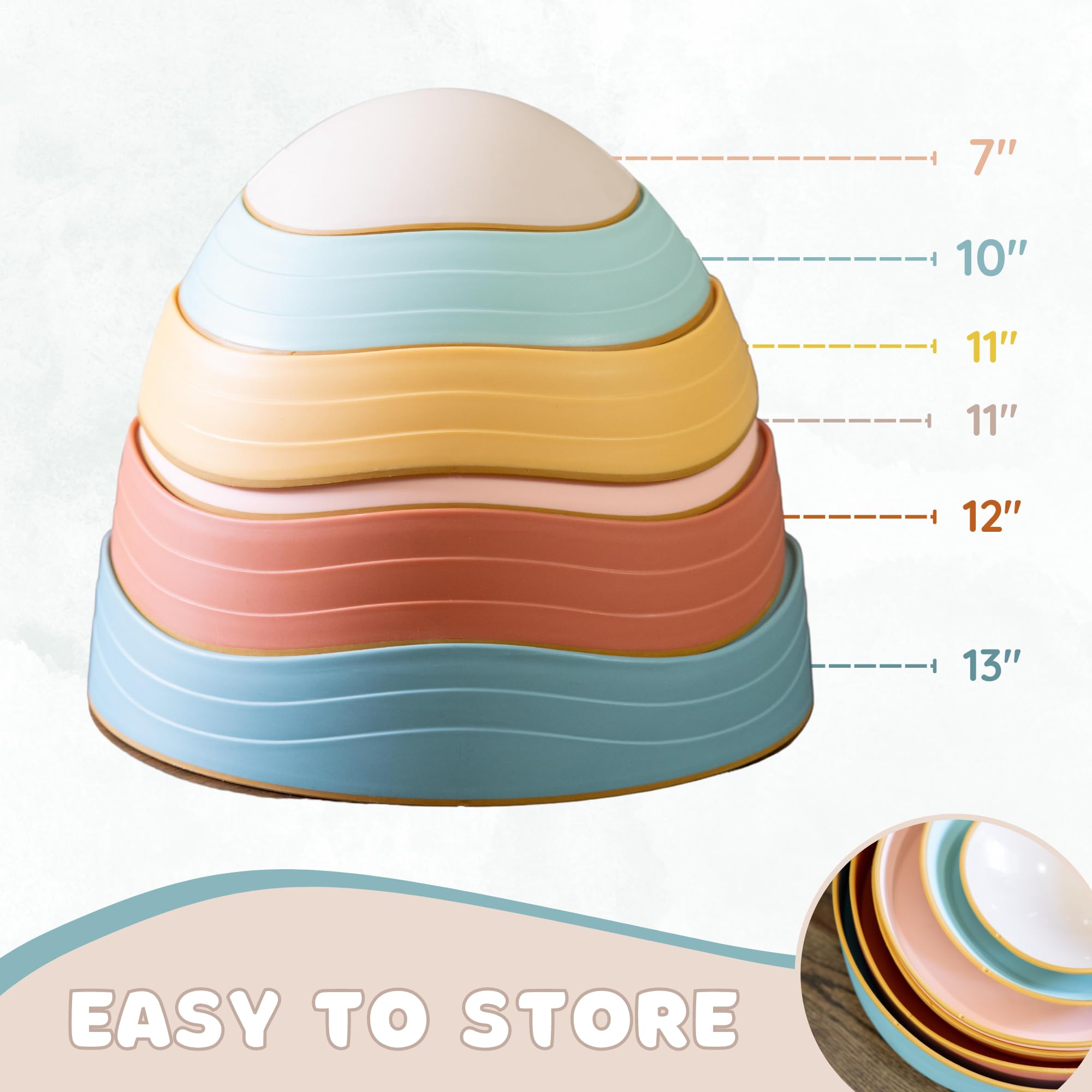 Balance Stepping Stones for Kids - Set of 6 Sensory Obstacle Course