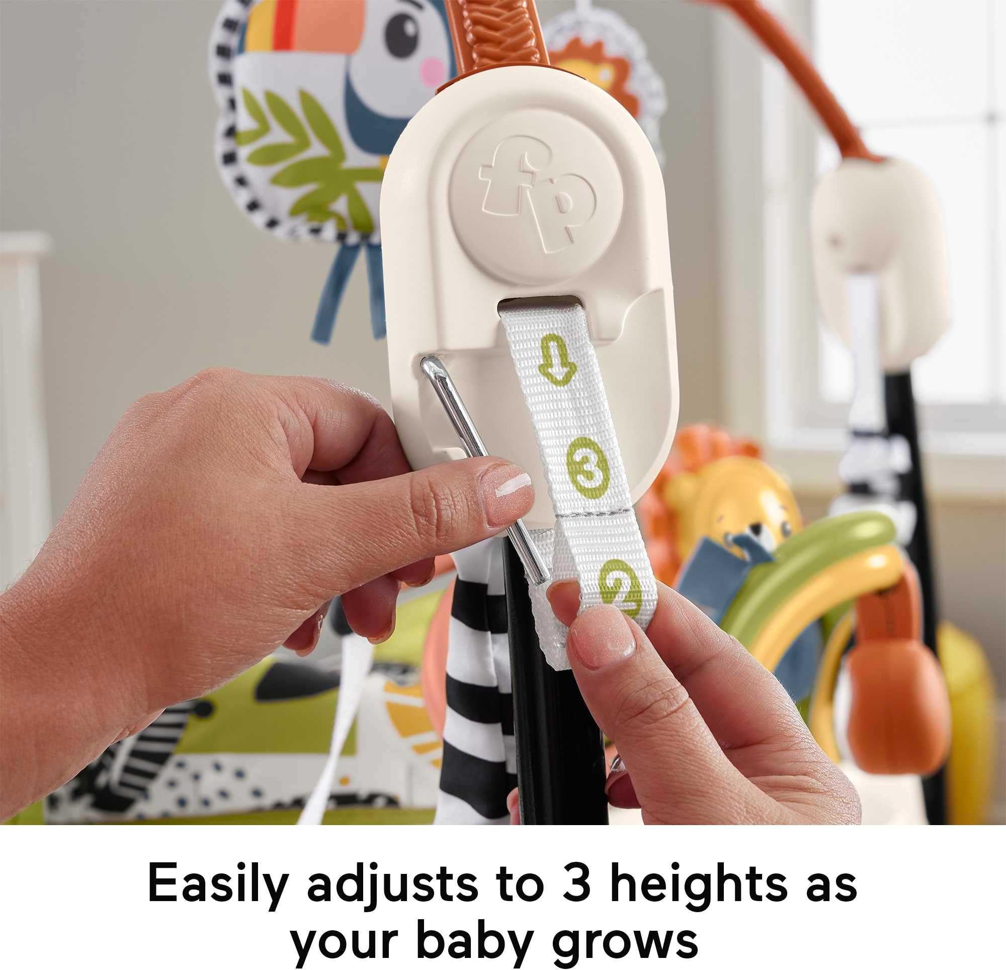Palm Paradise Jumperoo Activity Center with Music and Lights