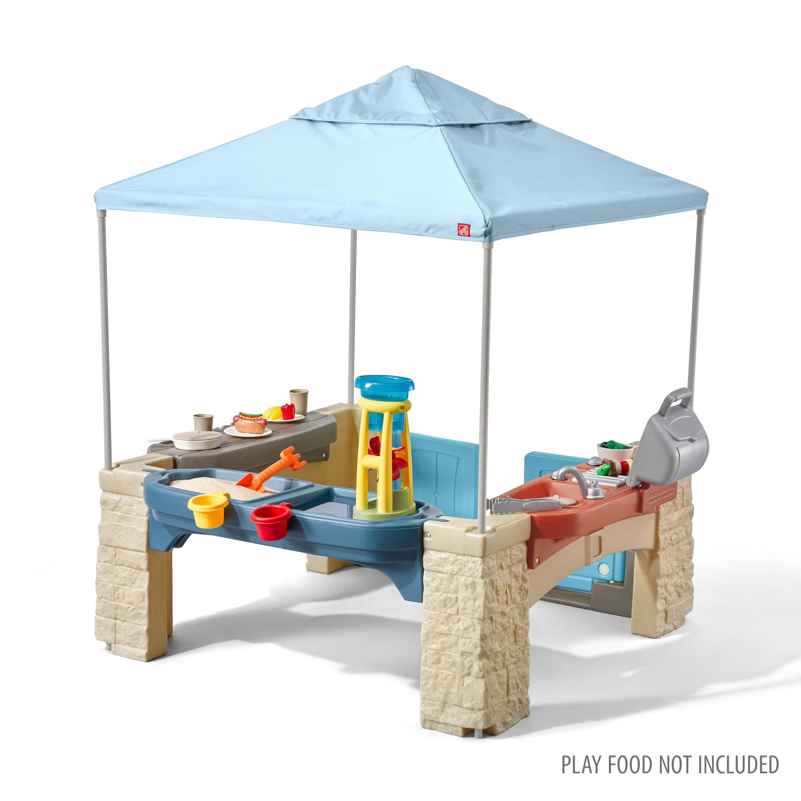 All Around Playtime Patio with Canopy Playset – Shaded Outdoor Playhouse for Kids