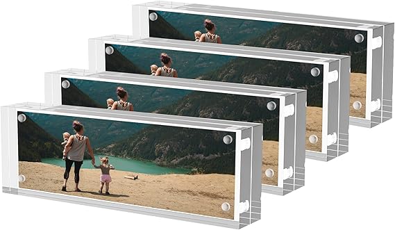 4 Pack Acrylic Picture Frames 5x7 Free Standing