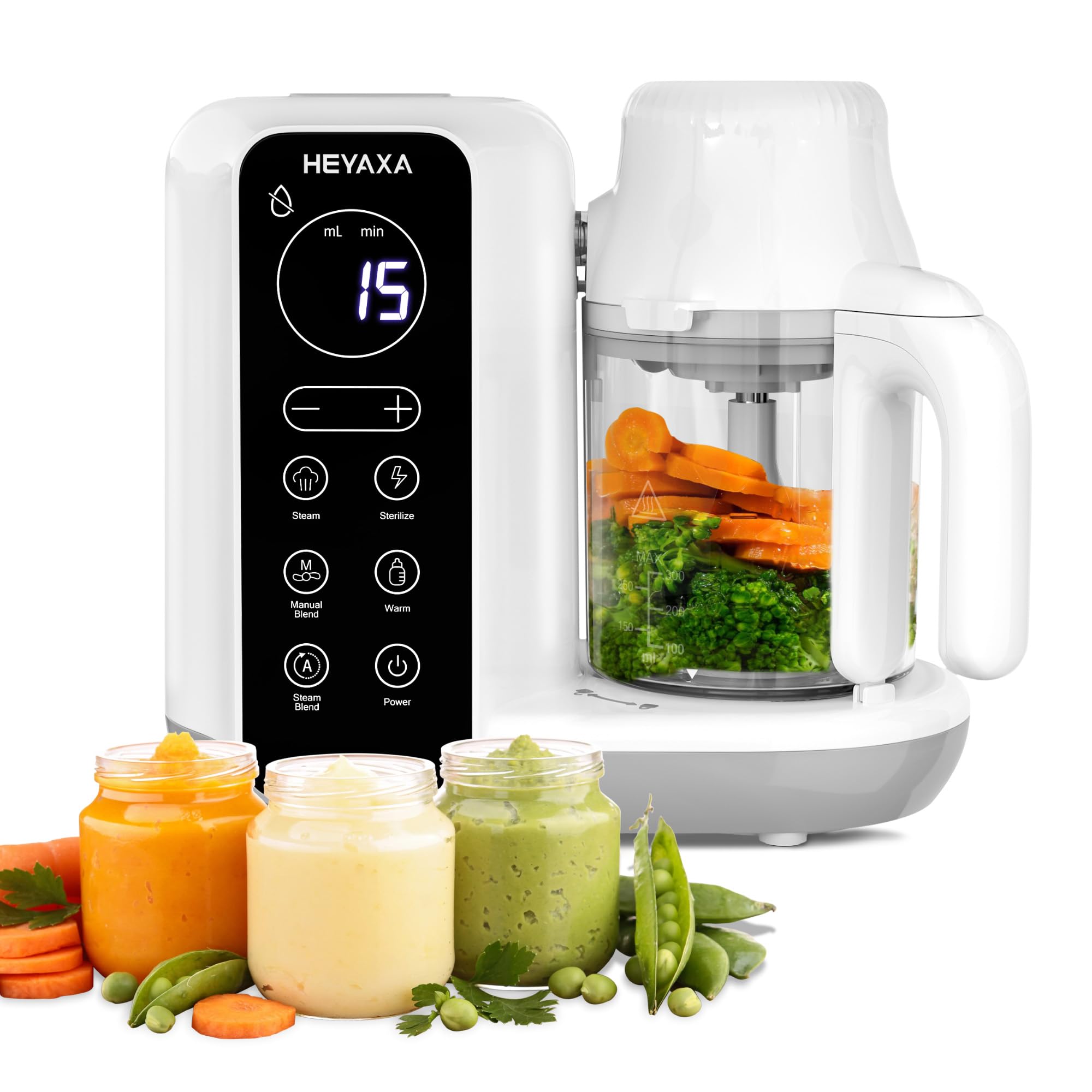 Baby Food Maker with Auto Cook & Blend|One-Step Food Processor