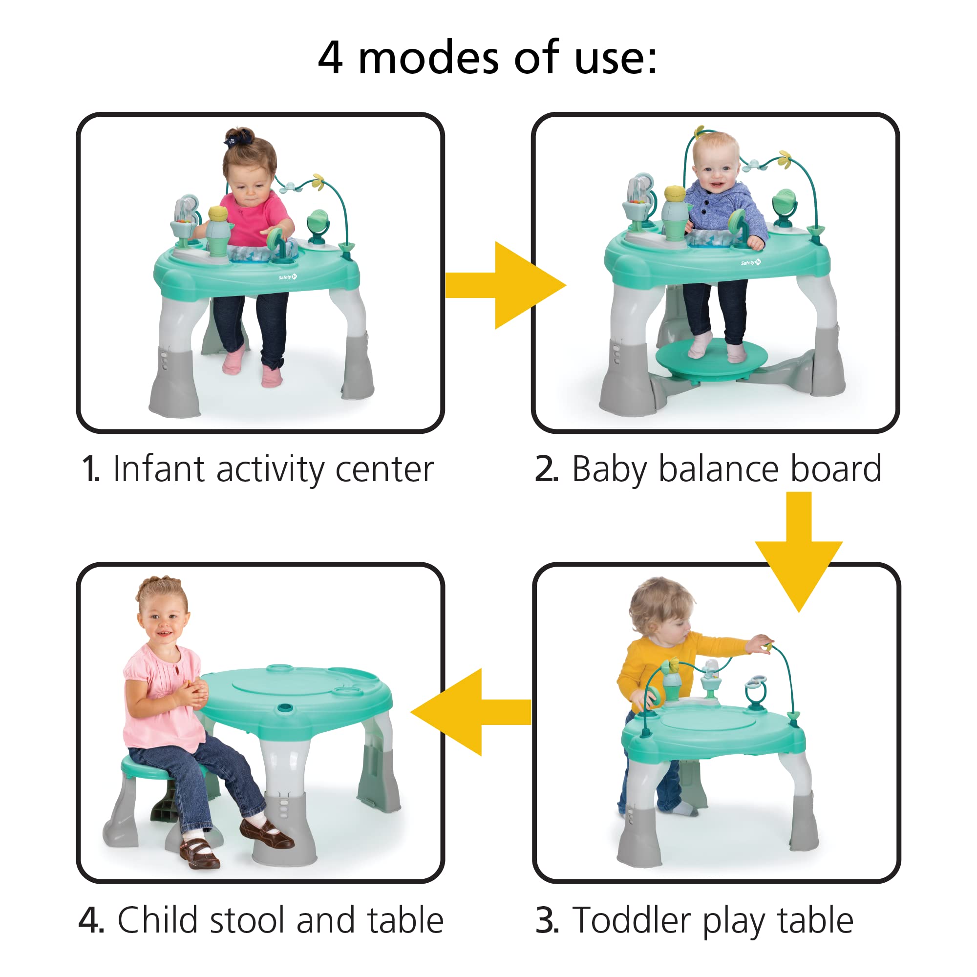4-in-1 Stationary Activity Center Oslo Pink