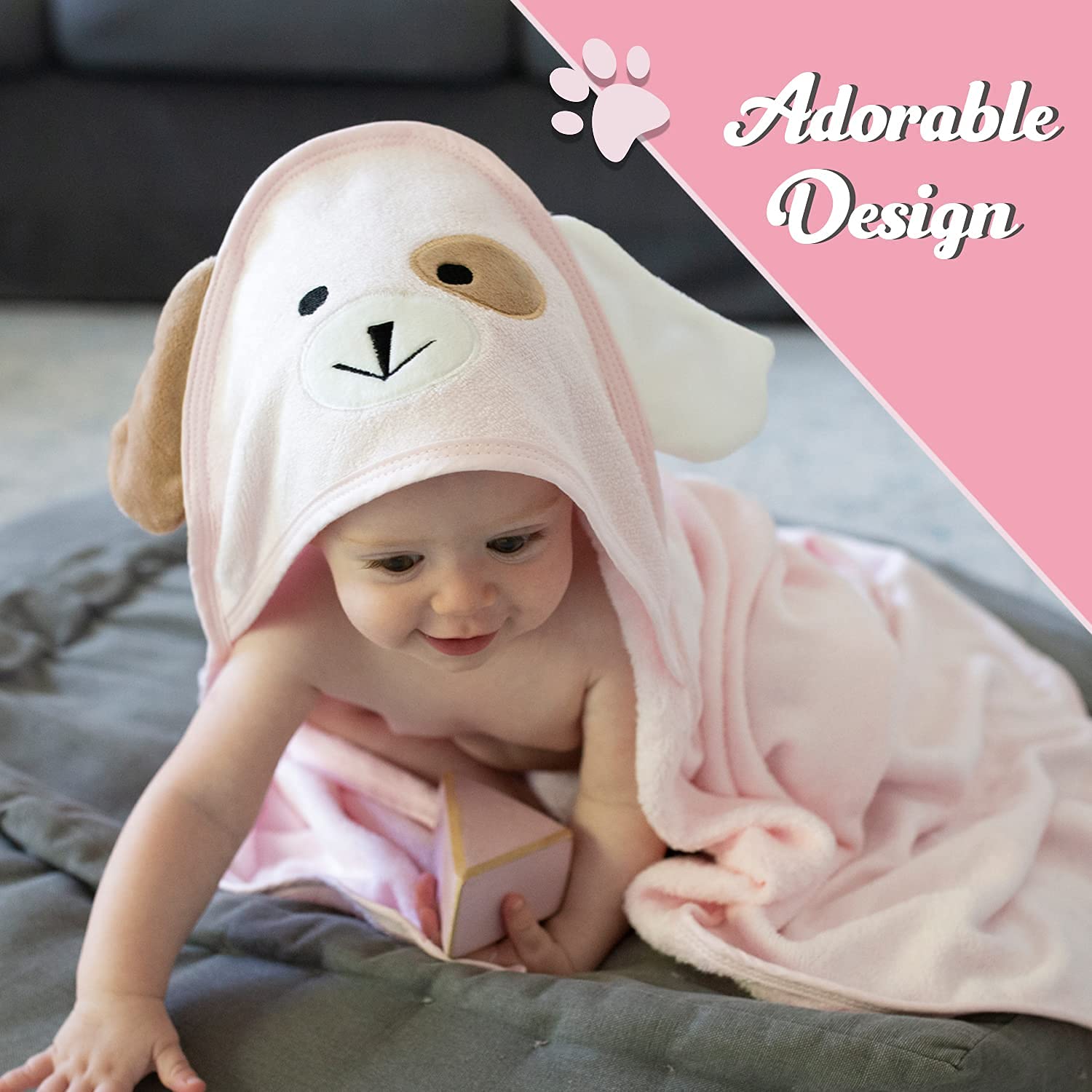 Premium Baby Towels with Hood - Ultra Soft, Absorbent Viscose Made