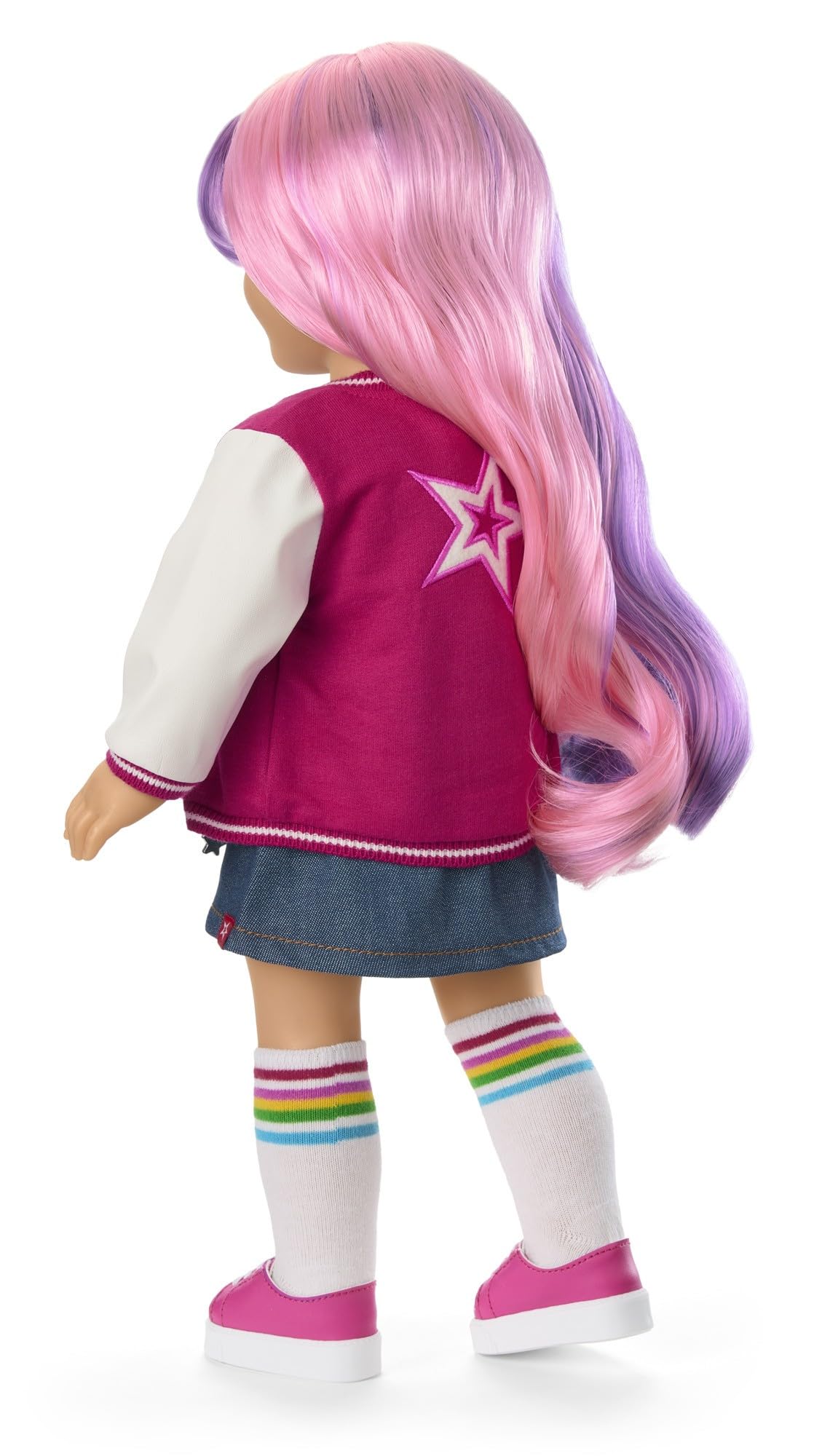 Truly Me 18-inch Doll #116 with Light-Blue Eyes, Wavy Purple-and-Pink Hair, Light Skin