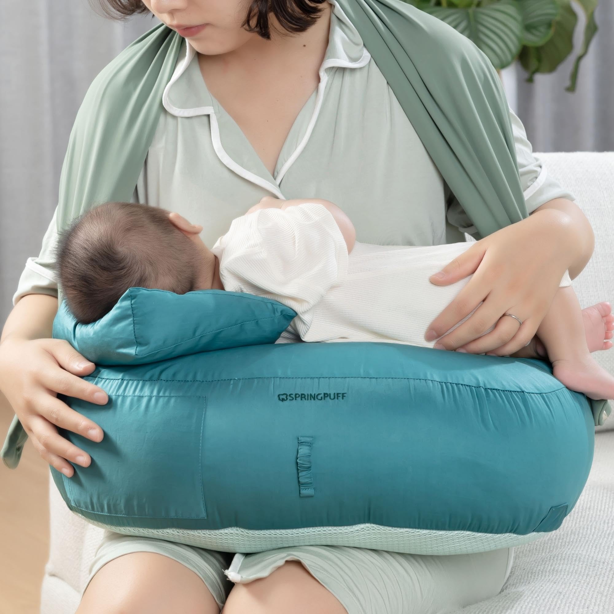 Premium Egyptian Cotton Nursing Pillow for Mom & Baby