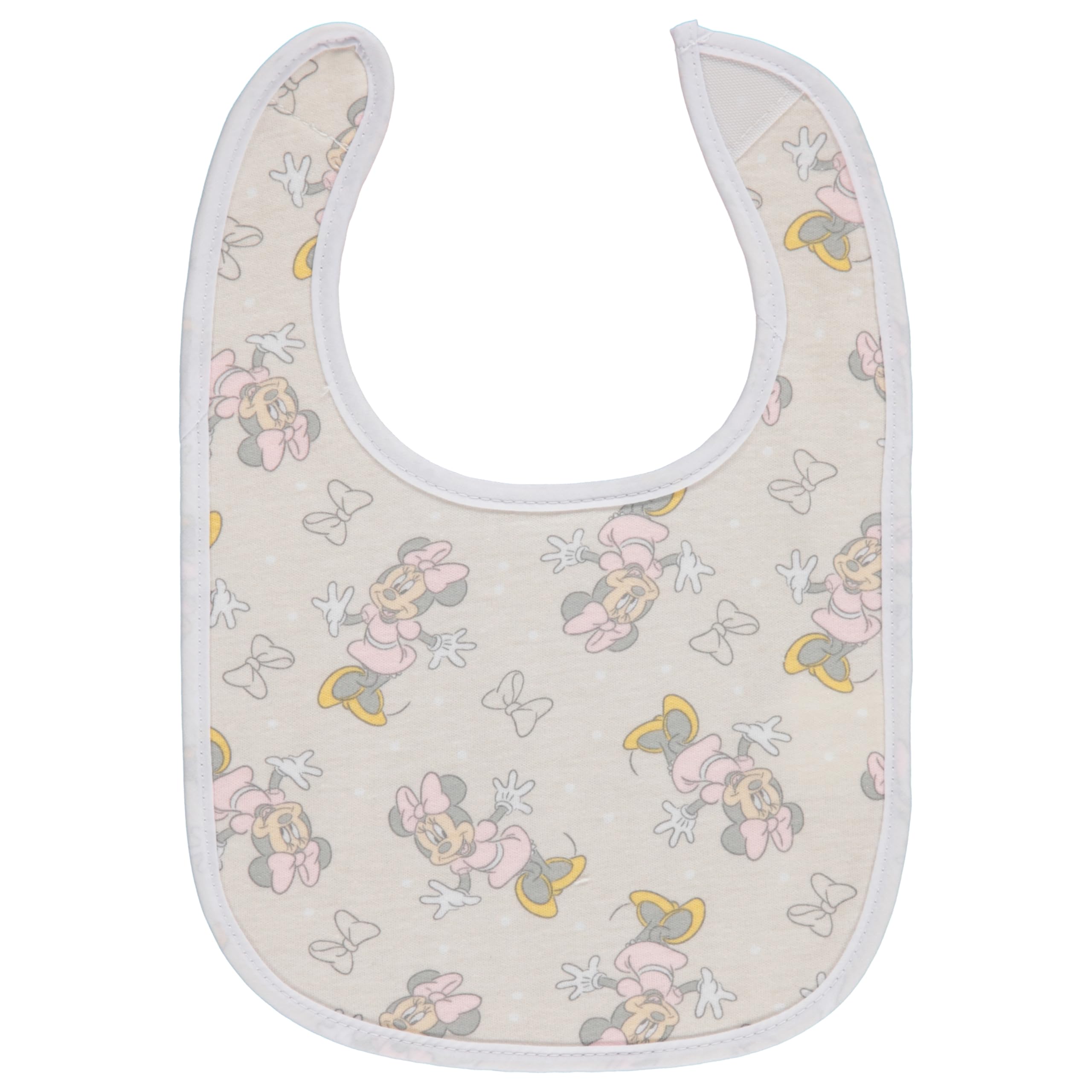 10-Pack Minnie Mouse Baby Bibs – Soft, Absorbent, and Adjustable Cotton