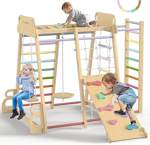Indoor Playground 9-in-1 Jungle Gym Kids Climbing Toys