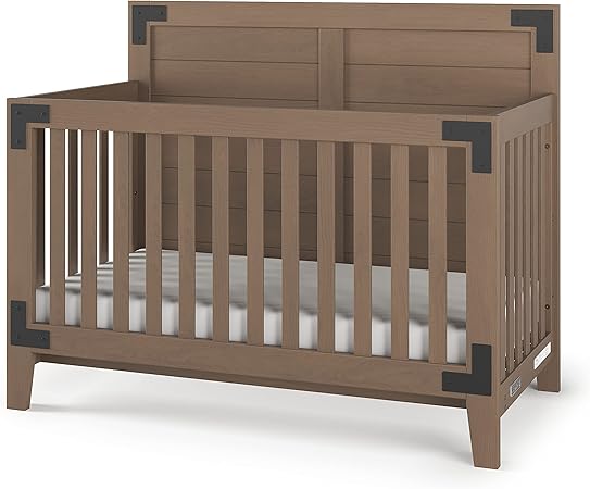 Lucas 4-in-1 Convertible Crib, Baby Crib Converts to Day Bed