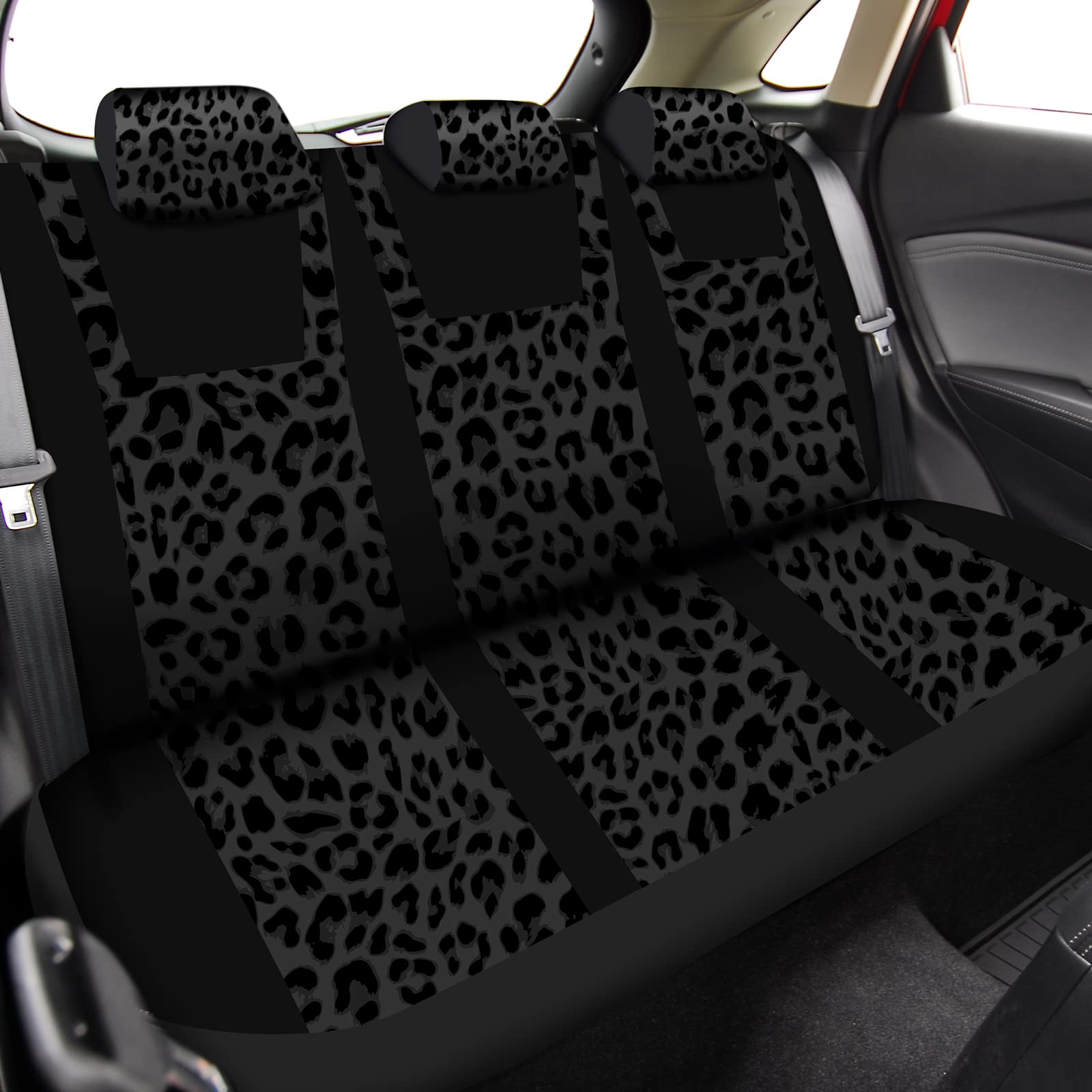 13 Pcs Leopard Print Car Accessories Set, Includes Seat Covers Set Leopard Steering