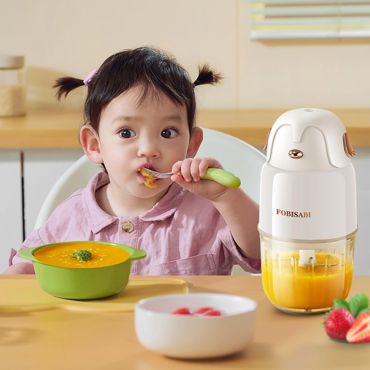 Baby Food Maker - Baby Food Processor with 2 Glass Bowls Baby Food Blender, Fruit, Vegatable, Meat, Baby Food Puree Maker Make Fresh and Nutritious Meals for Your Little One