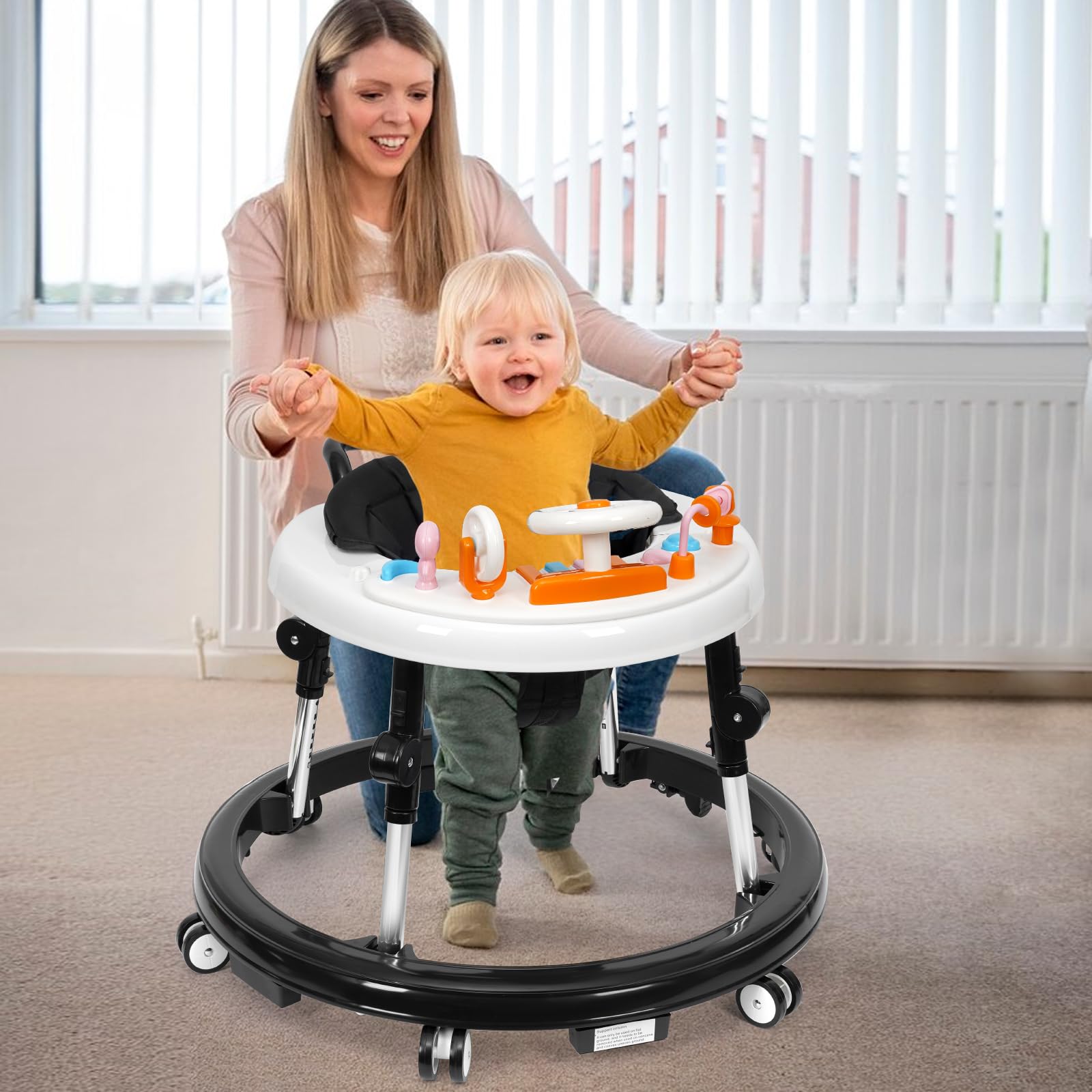 Music and Lights Baby Walker Foldable with 9 Adjustable Heights