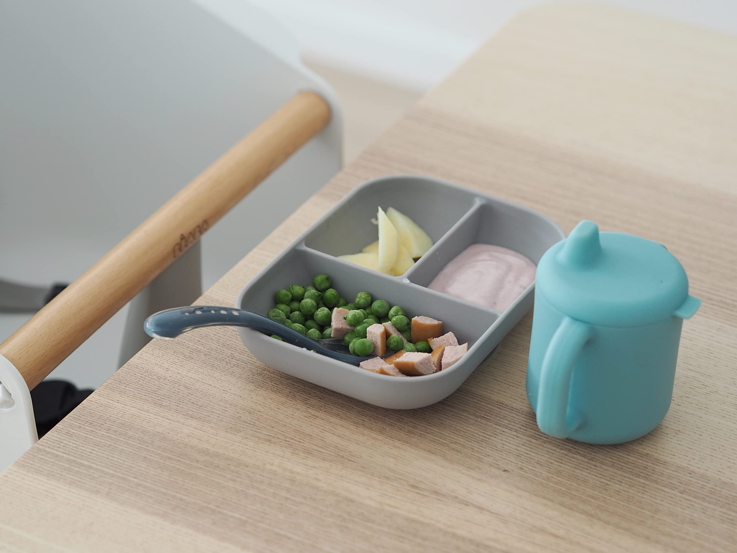 Sips and Bites 3 pc Silicone Suction Feeding Plate Set