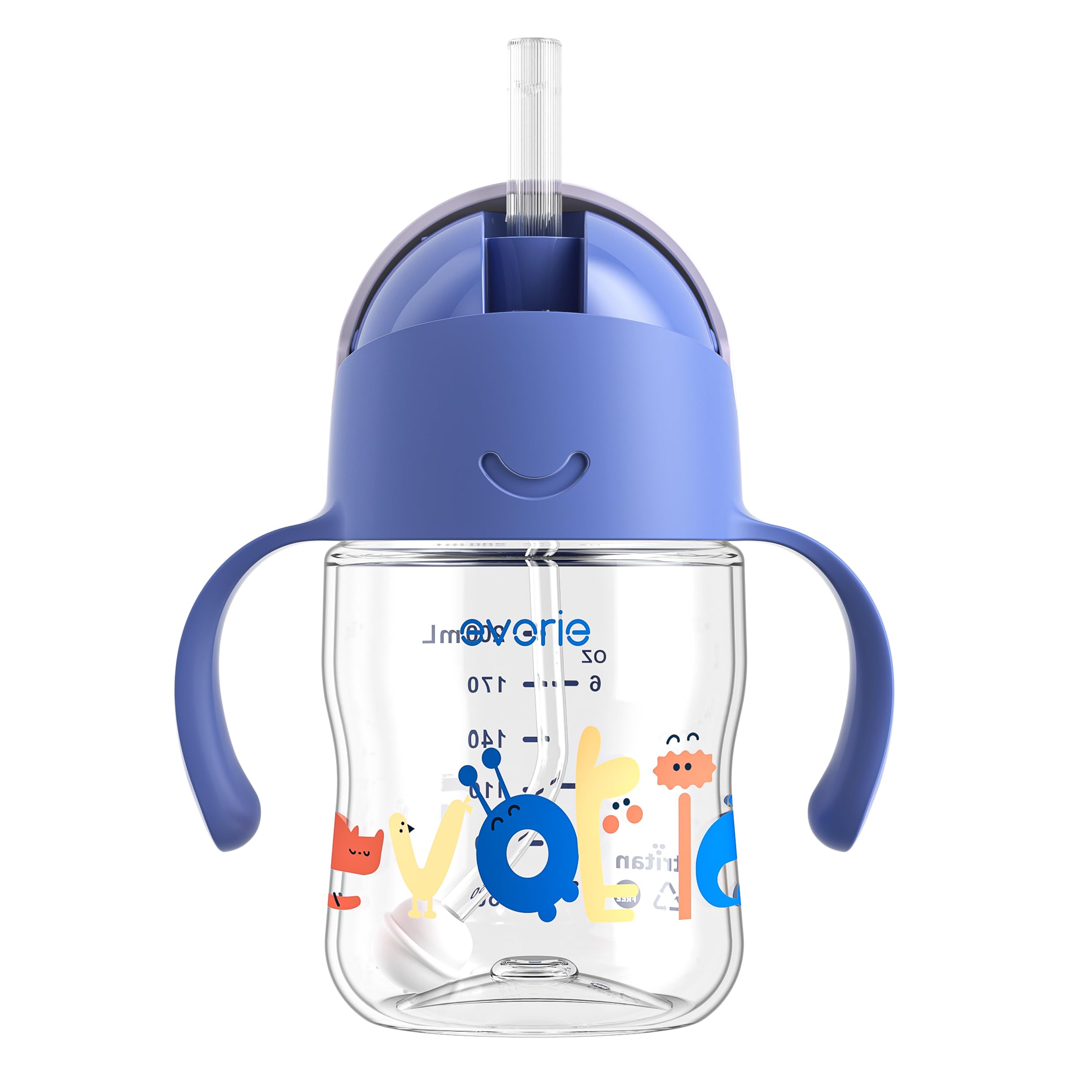 Weighted Straw Baby Sippy Cup 7 Oz Leak Poof with Handles