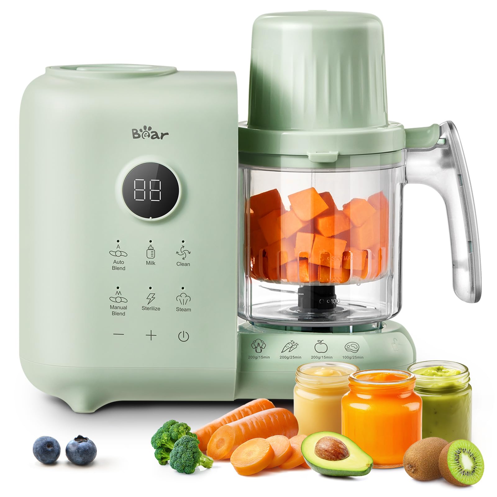 Food Maker with Two Layer Steam Baskets, Multifunction Baby
