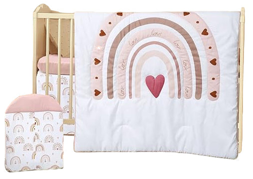 4 Pieces Baby Crib Bedding Set, Nursery Bedding Standard Size Soft Baby Bedding