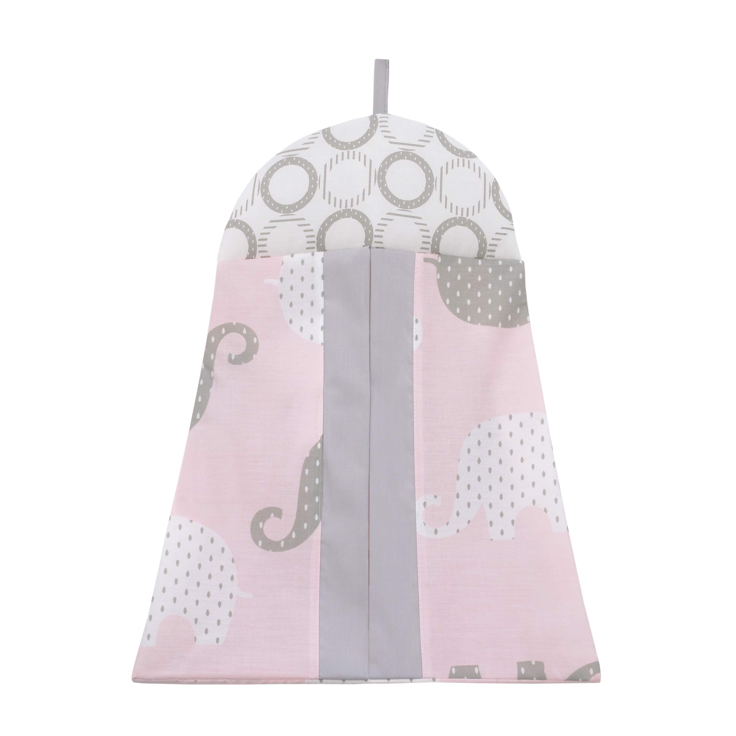 Pink Grey Elephant 8-Piece Crib Bedding Set - Complete Nursery Collection