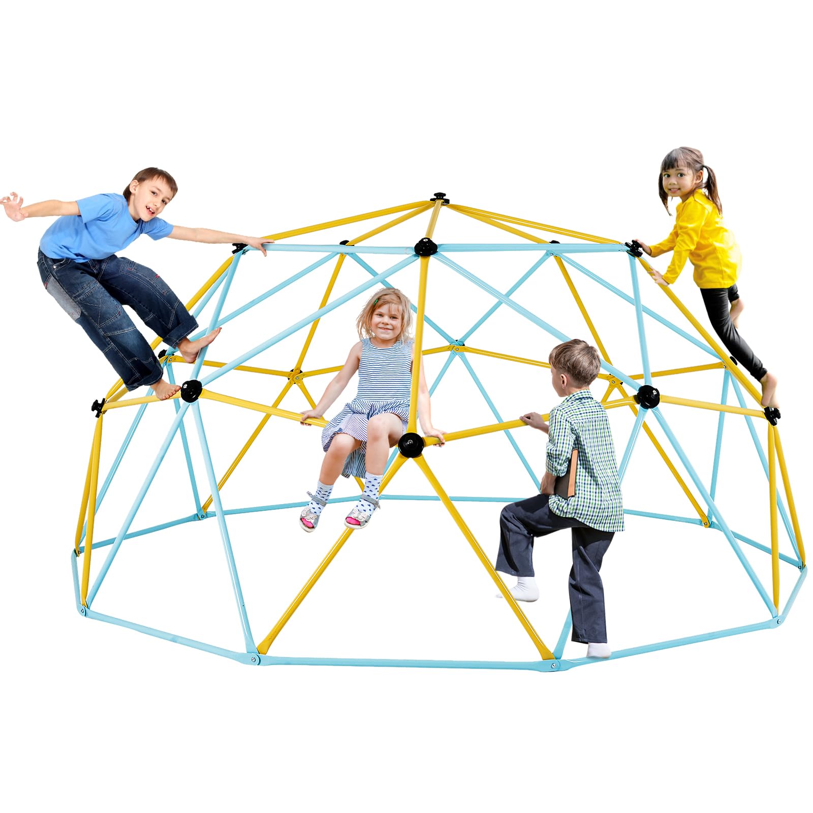 10FT Geometric Climbing Dome for Kids 3-10 Years