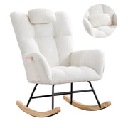 Rocking Chair, Indoor Comfort Sliding Chair with High Back