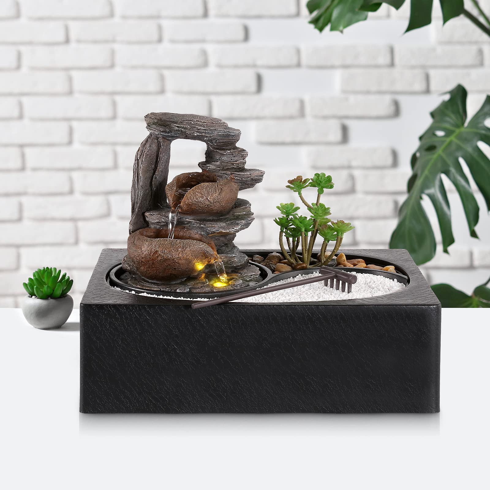 Indoor Waterfall Fountain with LED Light