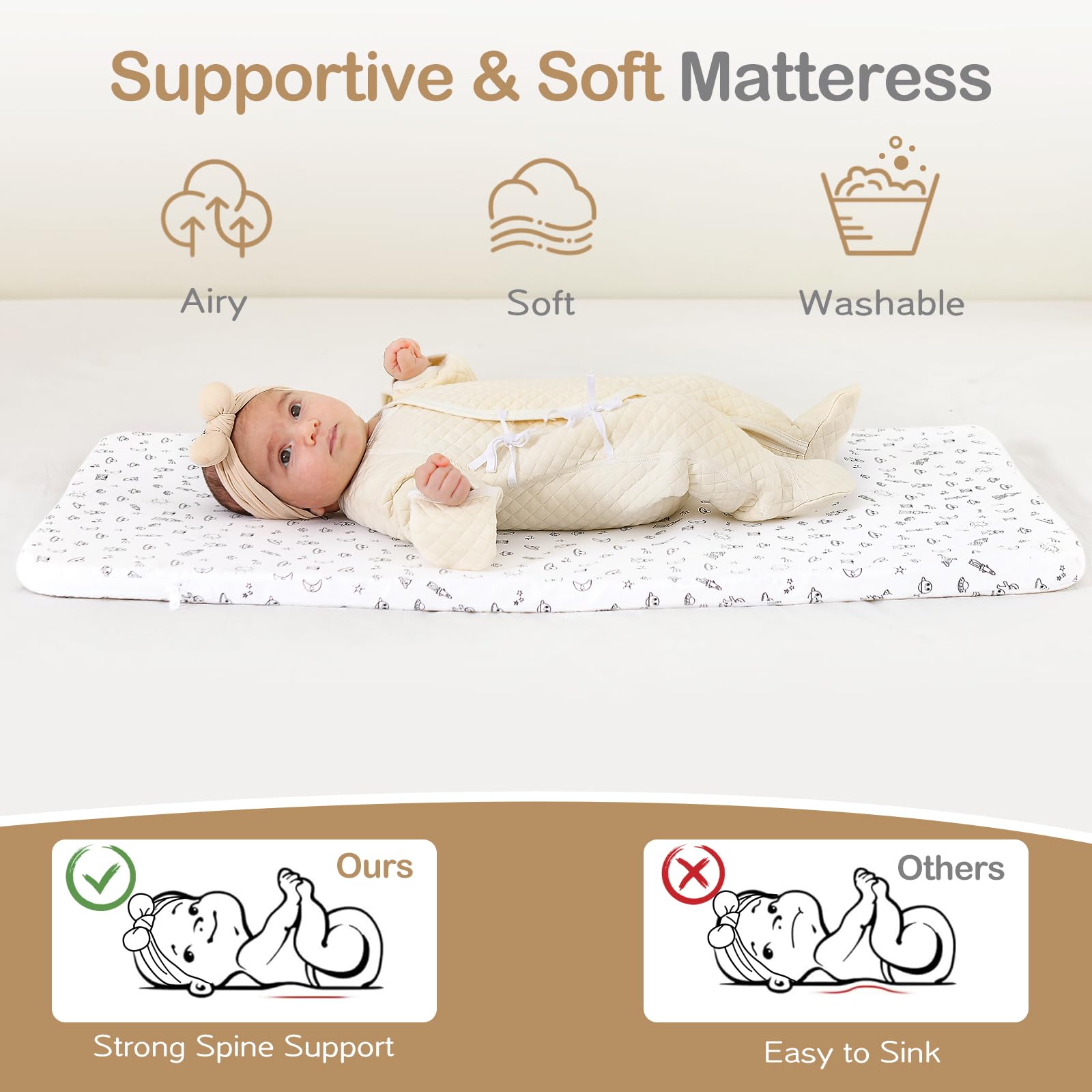 4-in-1 Bedside Bassinet with Adjustable Height
