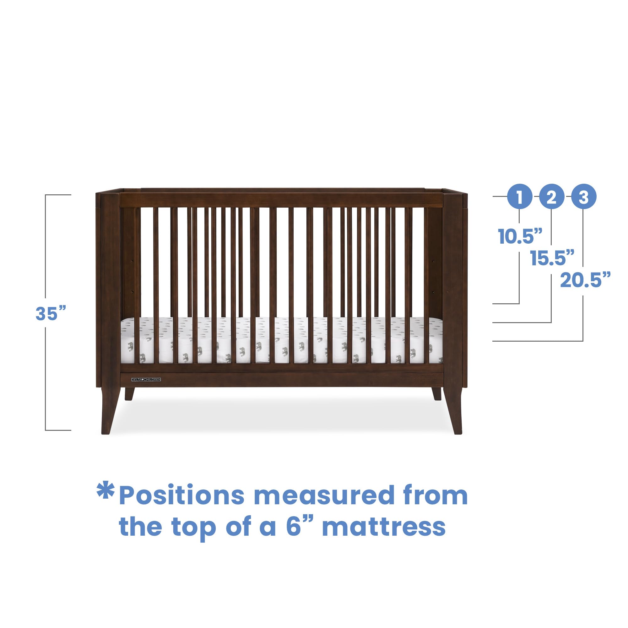 4-in-1 Convertible Crib Greenguard Gold Certified