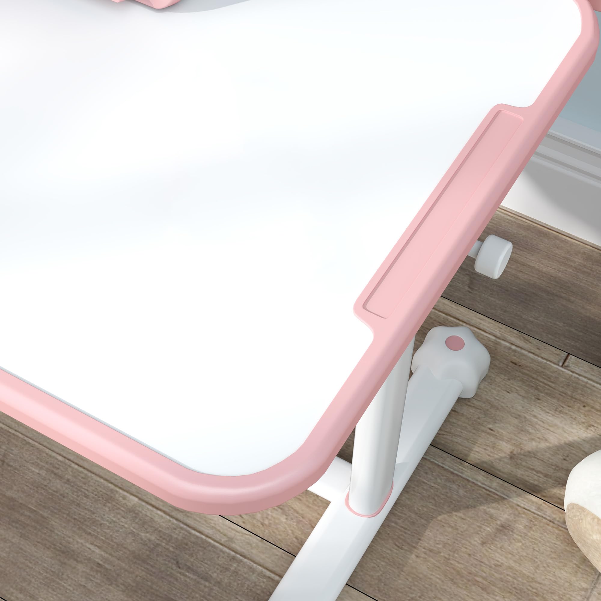 Desk and Chair Set, Height Adjustable Kids School Study Desk