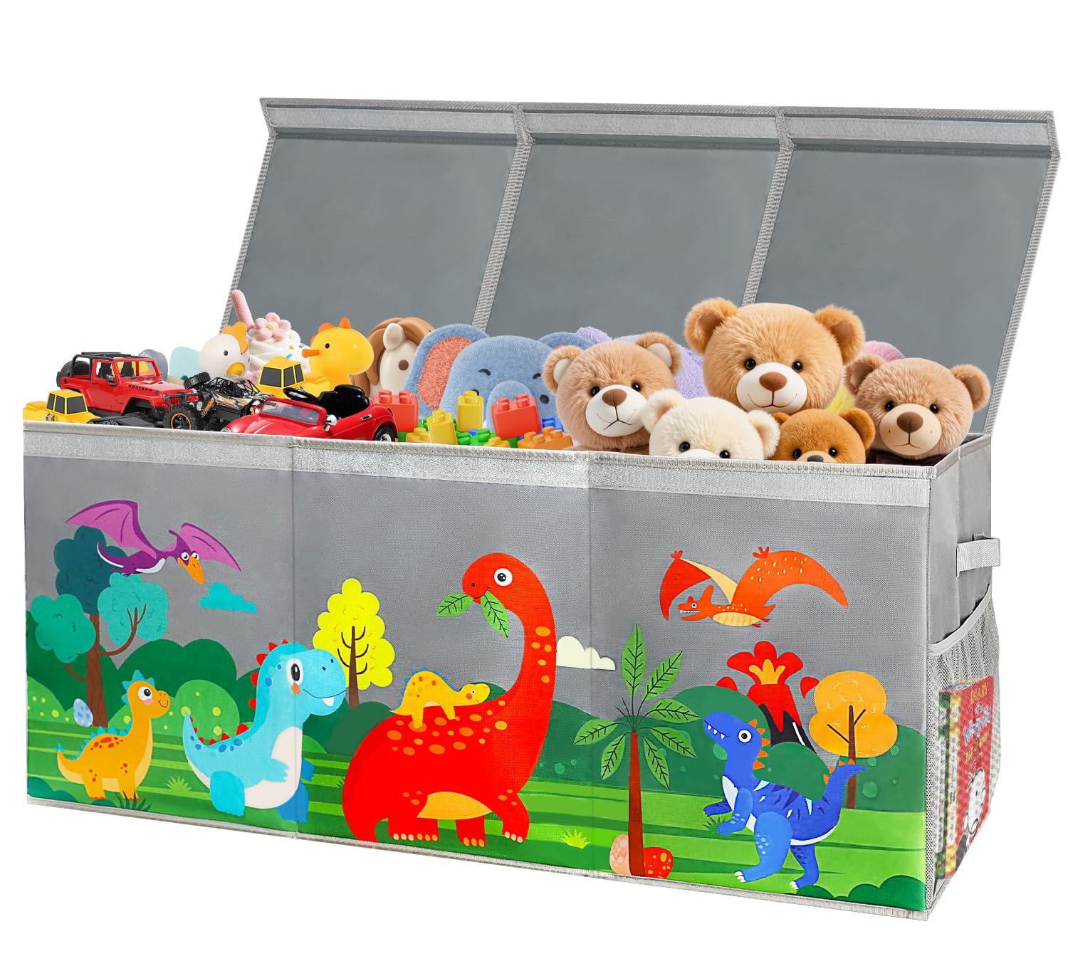 Extra Large Dinosaur Toy Storage Organizer with Lids