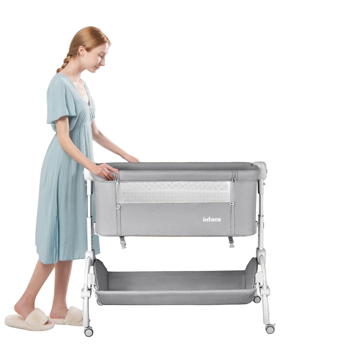 3 in 1 Baby Bassinet, Bedside Sleeper, Rocking Cradle