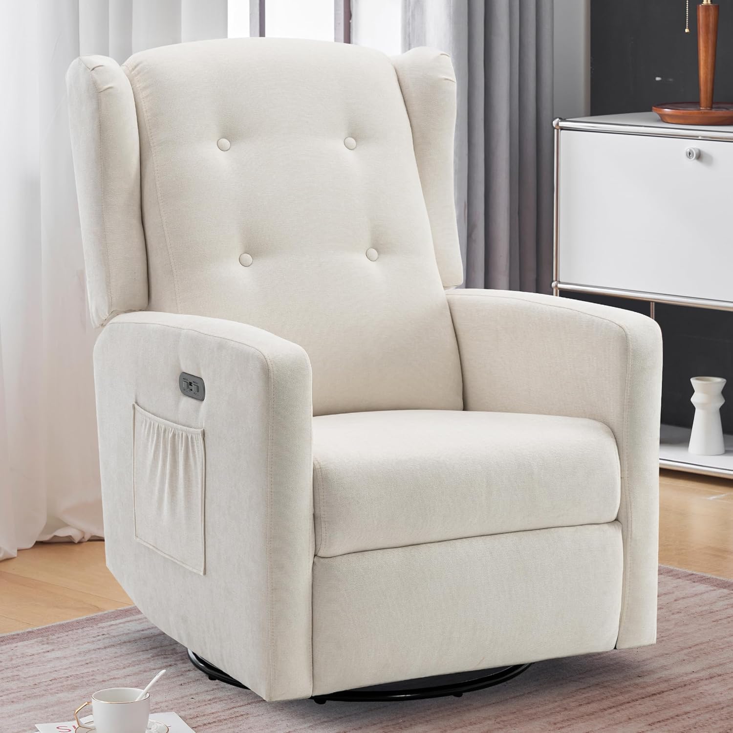 Rocking Recliner Chair, Electric Rocker Nursery Glider Chair