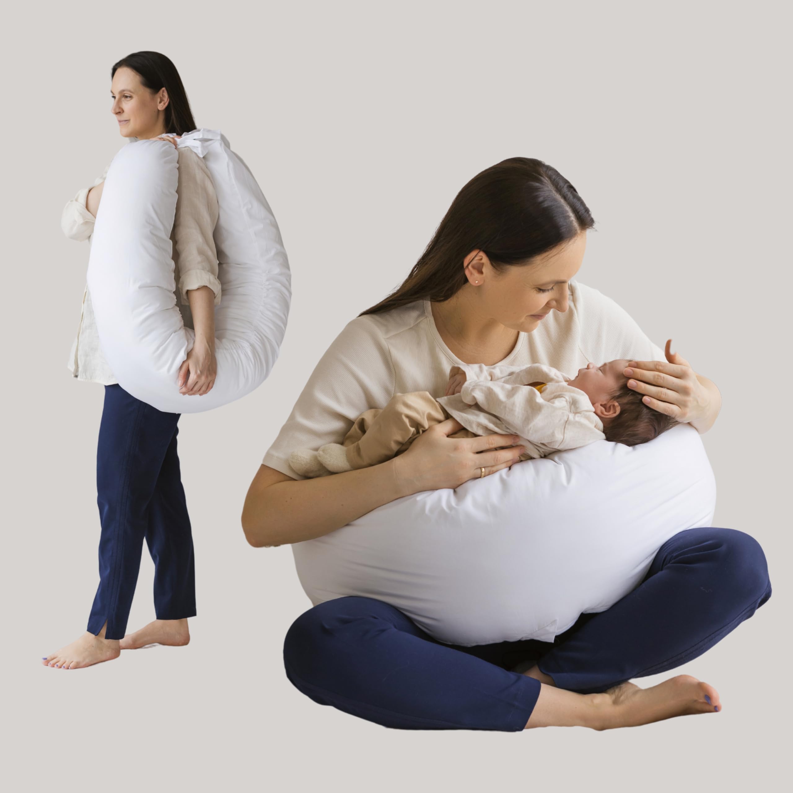 Cotton Pregnancy Pillow for Sleeping & Baby Feeding made