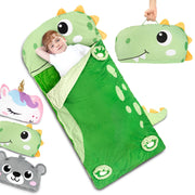 Sleeping Bag with Pillow, Plush Animal Toddler Nap Mat for Preschool