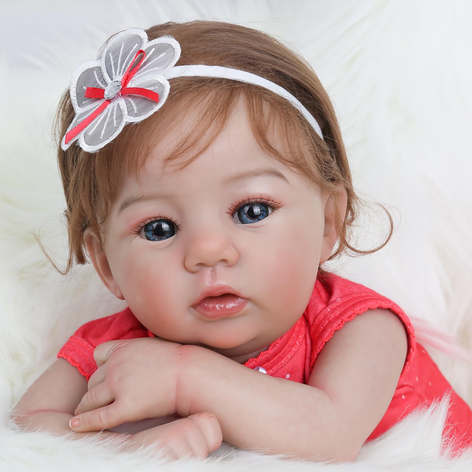Realistic Reborn Baby Dolls - 18 Inch Lifelike Newborn Baby Girl, Real Baby