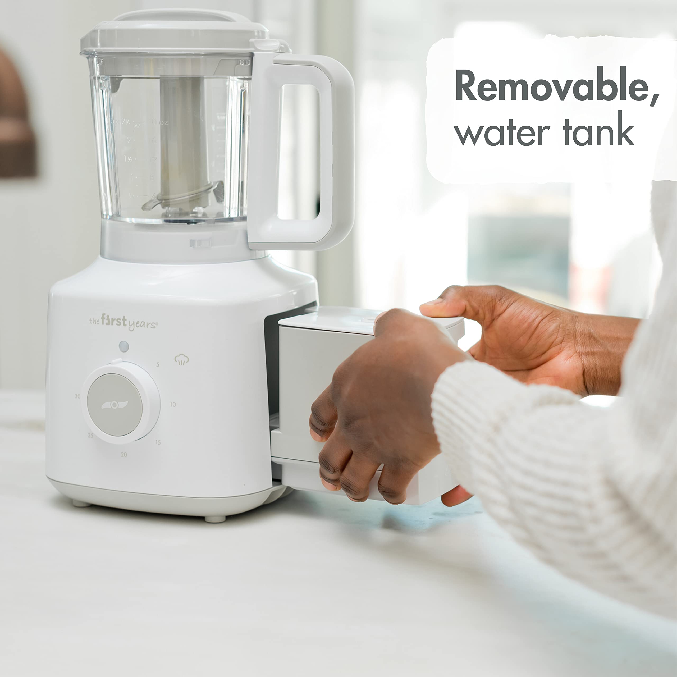The First Years 2-in-1 Baby Food Maker and Steamer - Baby Food Blender and Steamer - Healthy Homemade Baby Puree Maker - Easy-to-Clean Baby Food Processor - Dishwasher Safe - 3.5 Cup Capacity