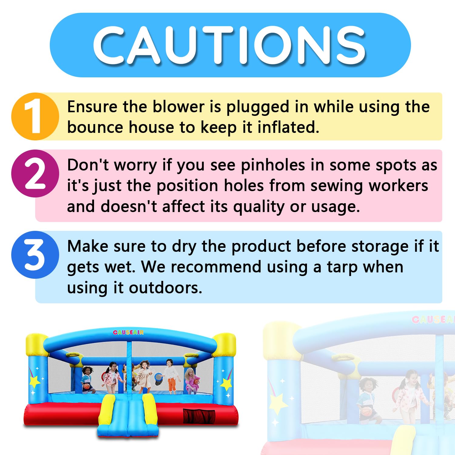 Inflatable Bounce House with Basketball Hoop and Slide