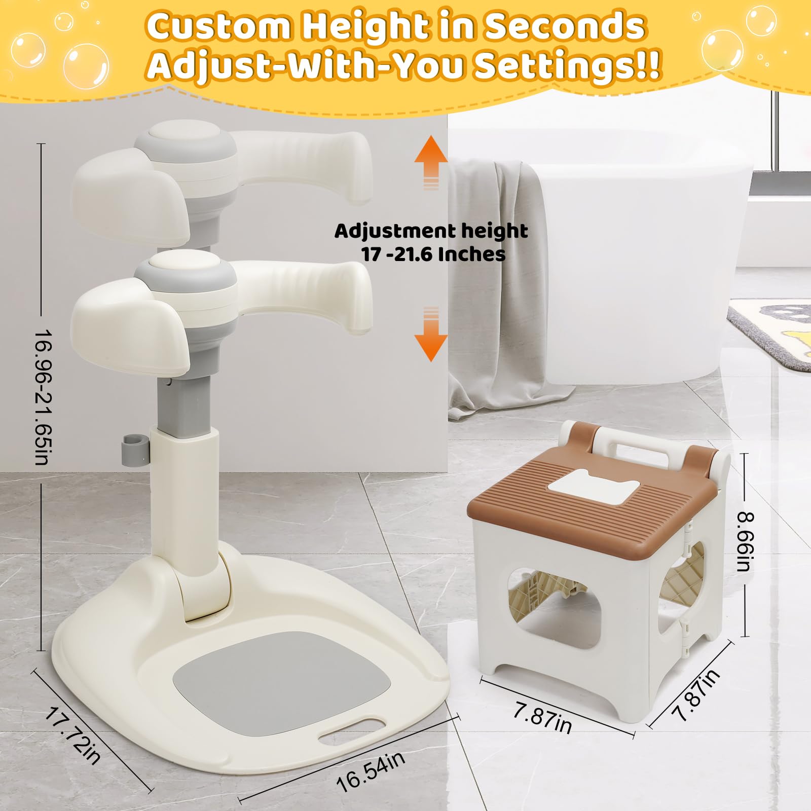 Foldable Baby Shower Stand with Seat